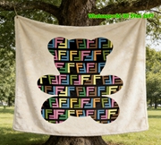 Fendi Colorful Rainbow FF Monogram Teddy Bear Flannel Sofa Throw Blanket – Playful IMG_9379
